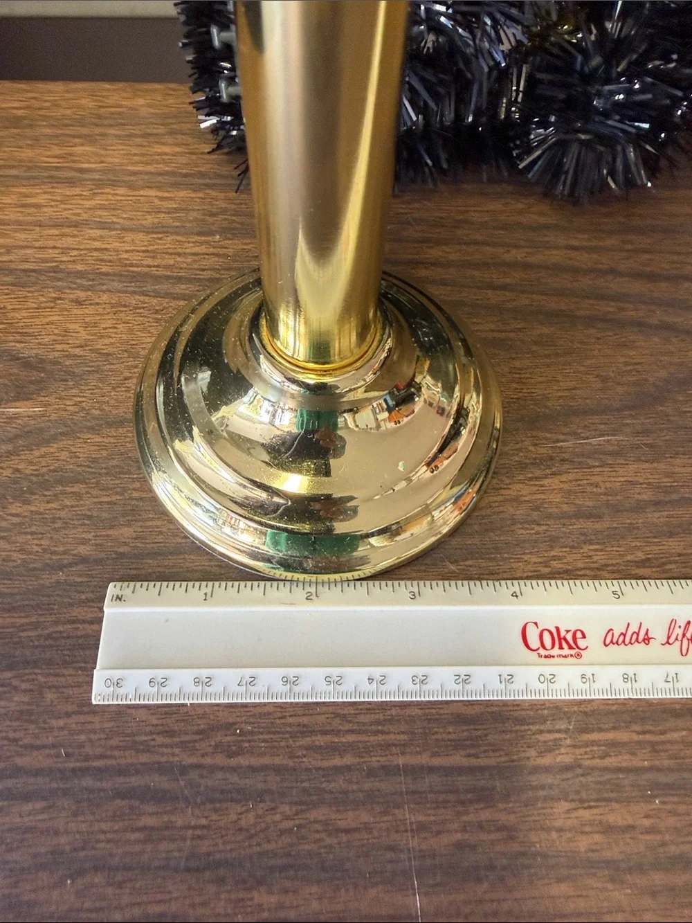 PartyLite Gold and Clear Ribbed Glass Table candle Lamp - Picture 6 of 6